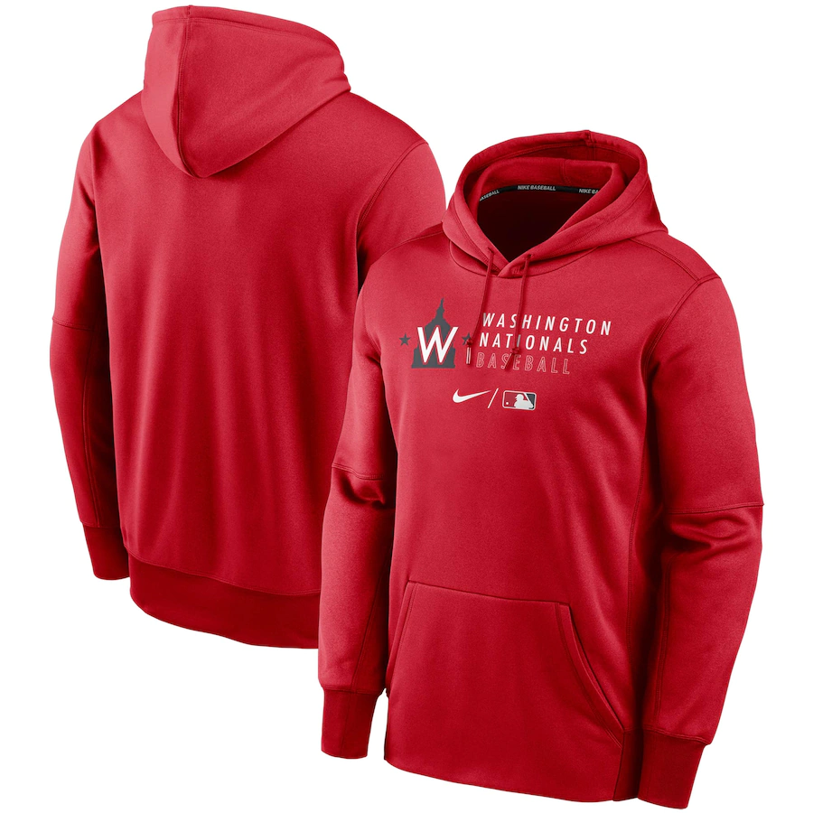 Men's Washington Nationals Red 2022 Performance Pullover Hoodie